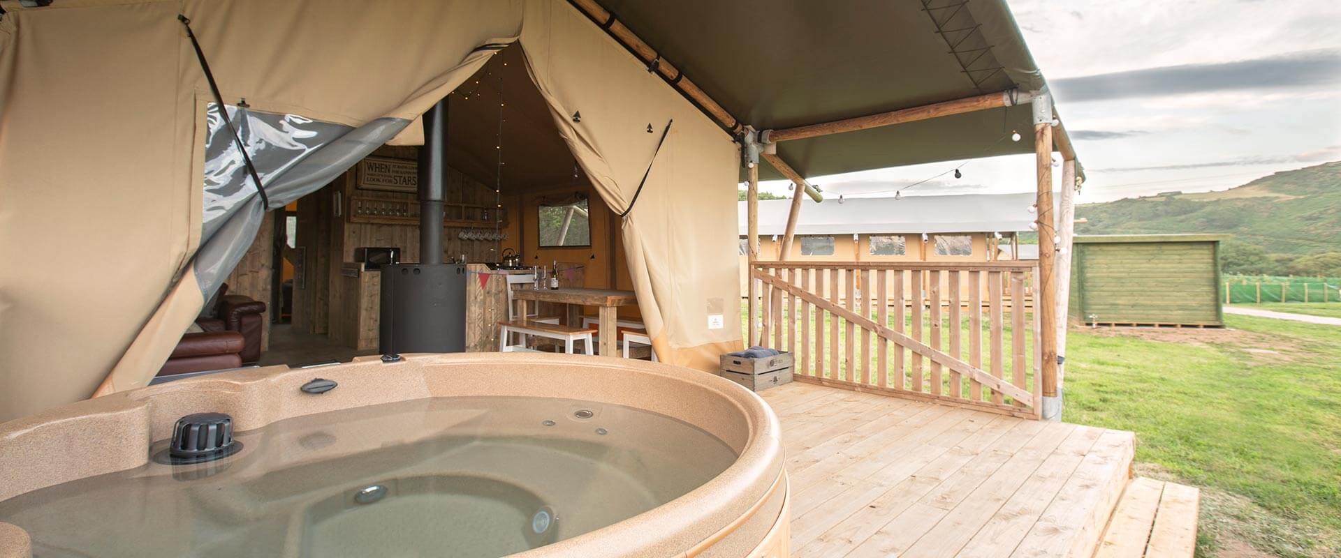 Safari Tent Hot Tub